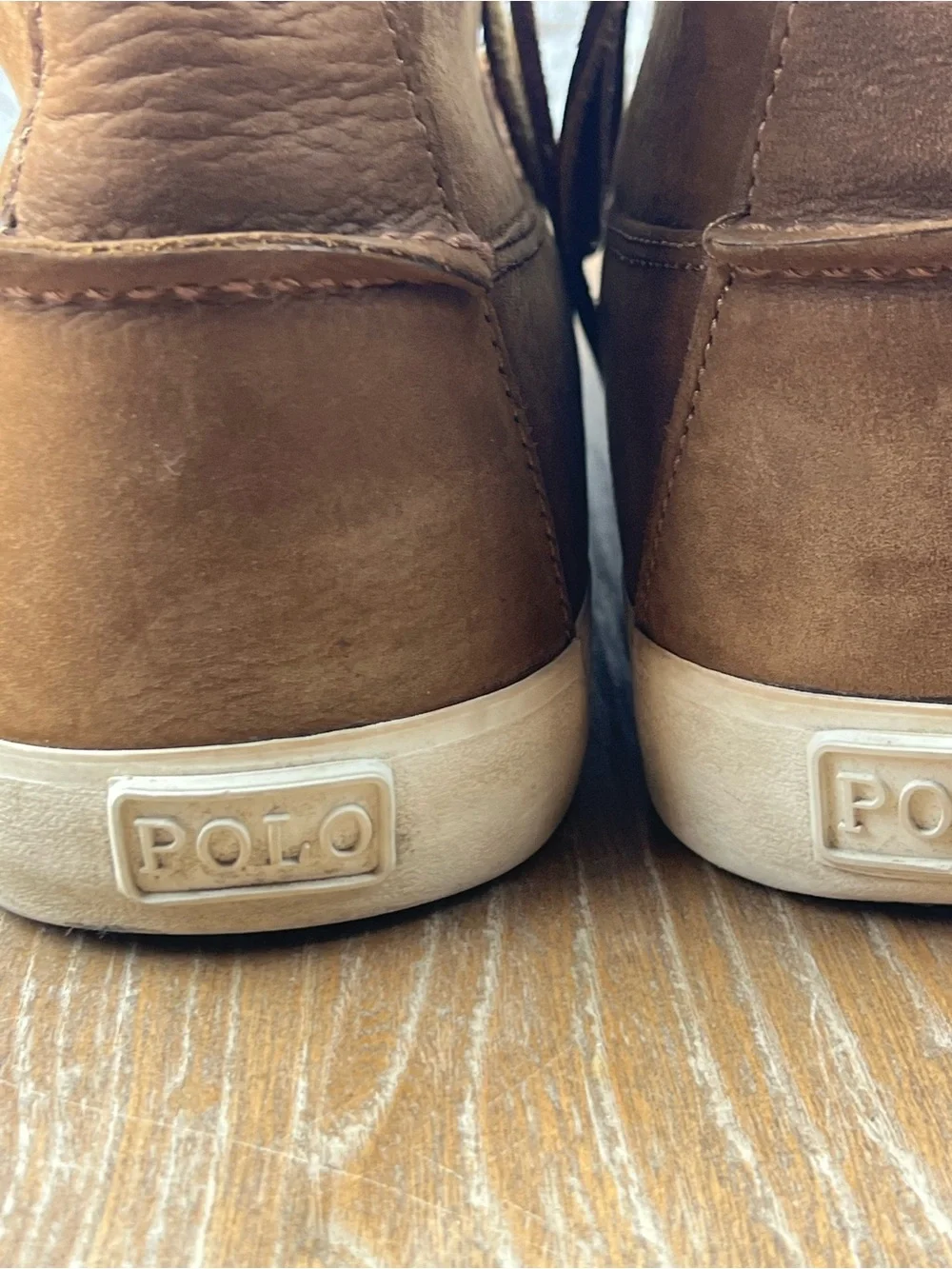 602 Polo by Ralph Lauren TAVIS Brown Leather High-Top Sneaker 16